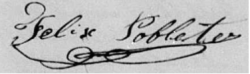 Firma de Félix Poblete Gutiérrez