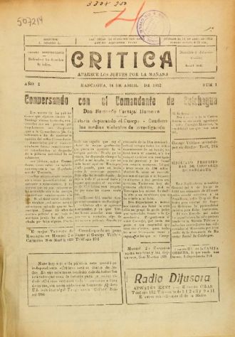 Portada de Crítica