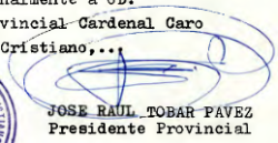 Firma de Raúl Tobar Pavez
